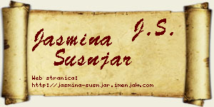 Jasmina Šušnjar vizit kartica